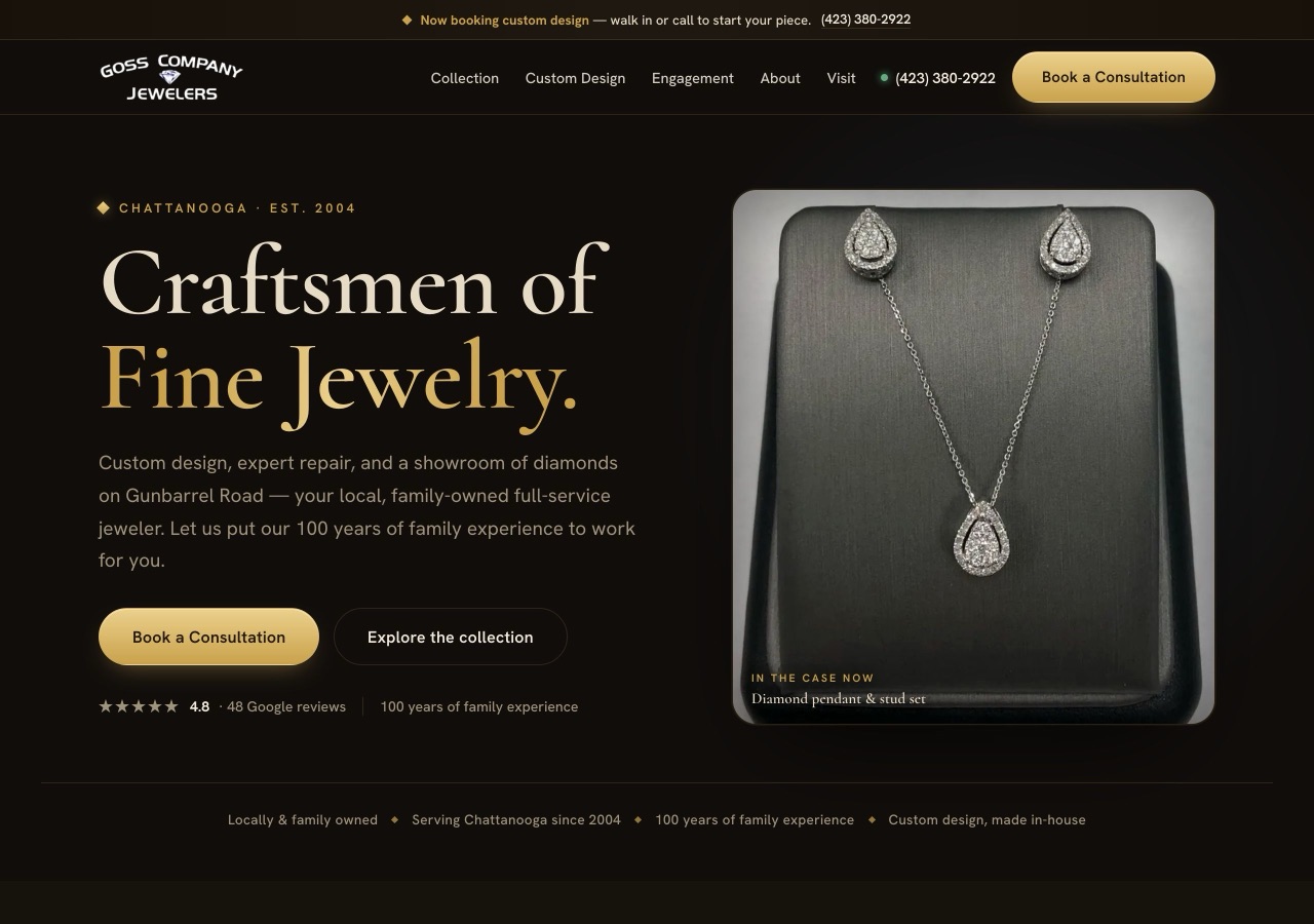 Goss Jewelers, GloUp redesign (Jeweler)