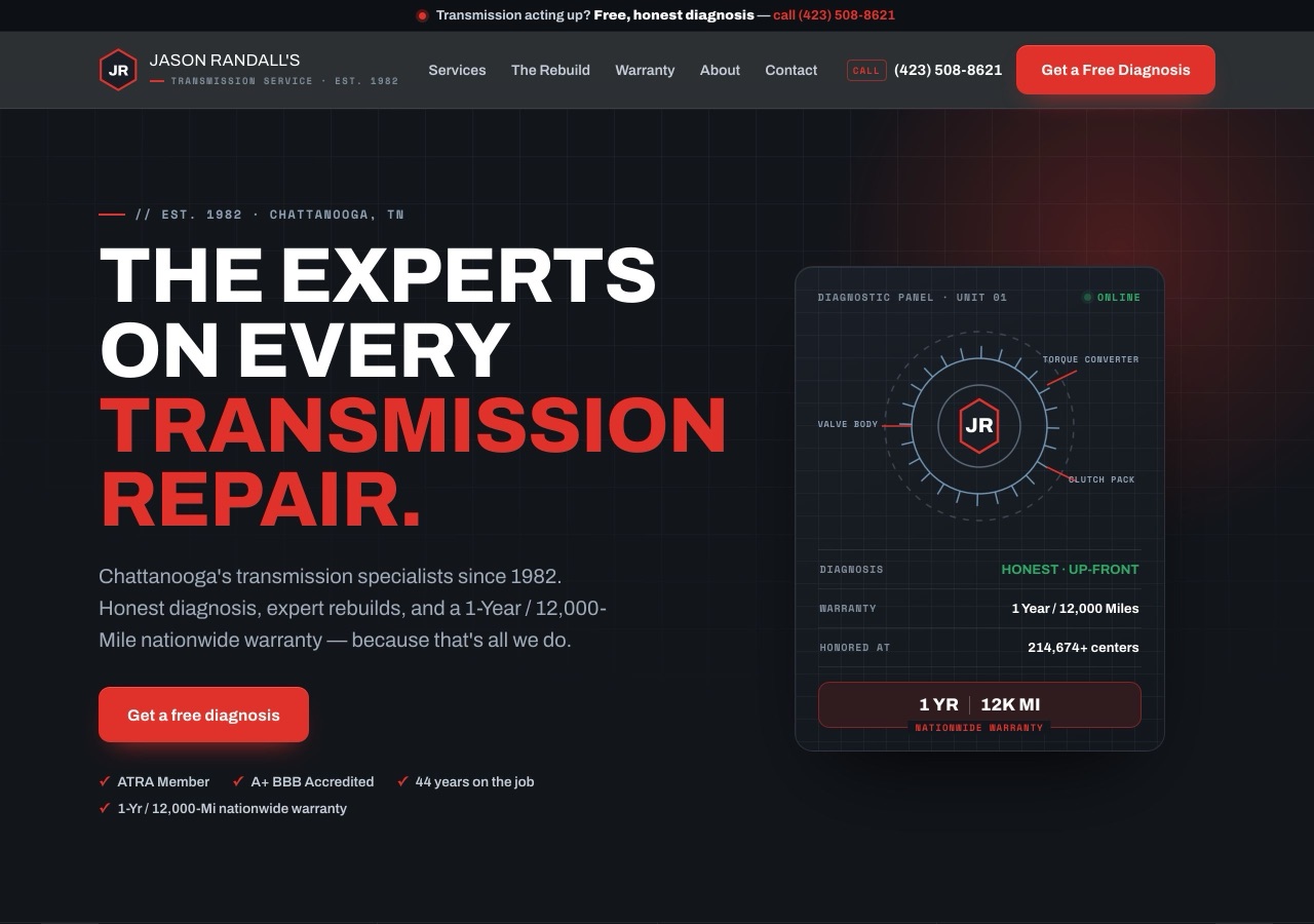 JR Transmission, GloUp redesign (Auto repair)